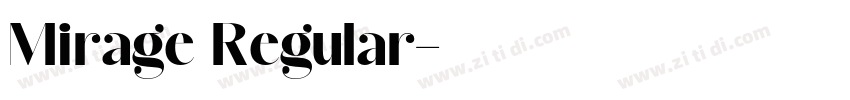 Mirage Regular字体转换